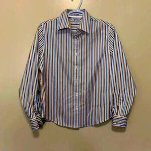 Tabi petite, 100% cotton, Wrinkle Resistant Striped  Button Down Shirt, NWOT